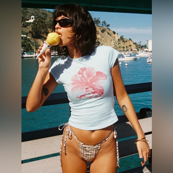 Princess Polly Owen's Hibiscus Baby Tee - Picture 1 of 8